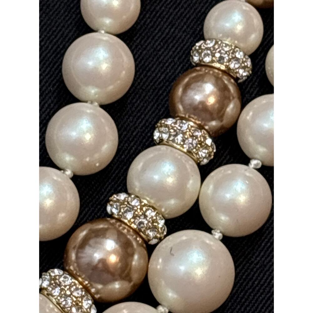Vintage Kate Spade Faux Pearl Multi Strand Necklace - Picture 4 of 10
